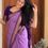 Thumbnail: Kalyani cotton saree - lilac & purple 