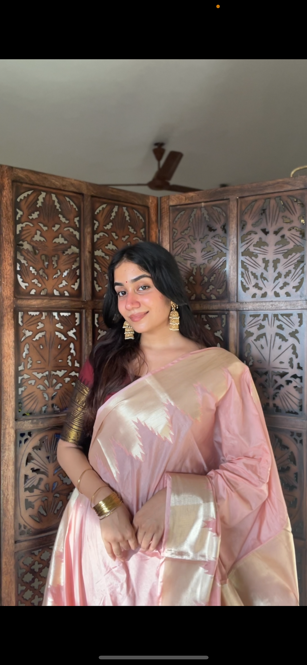 Thumbnail: Silk cotton saree - Baby pink 