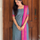 Thumbnail: Mangalagiri Salwar set - Teal & pink 