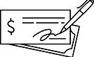 money-check-bank-cash-financial-business-trade-income-element-illustration-line-with-white