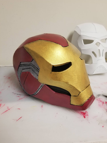 iron man foam helmet for sale XSociety Electric Adjustable interior for a comfortable and secure fit Ironman Helmet Template - Mark