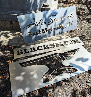 Steel sign made for one of our customers - a Blacksmith business owner in NY.