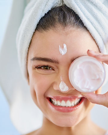 Woman with Face Cream