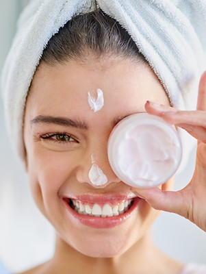 Woman with Face Cream