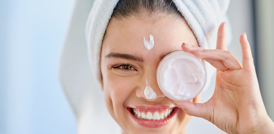 Woman with Face Cream