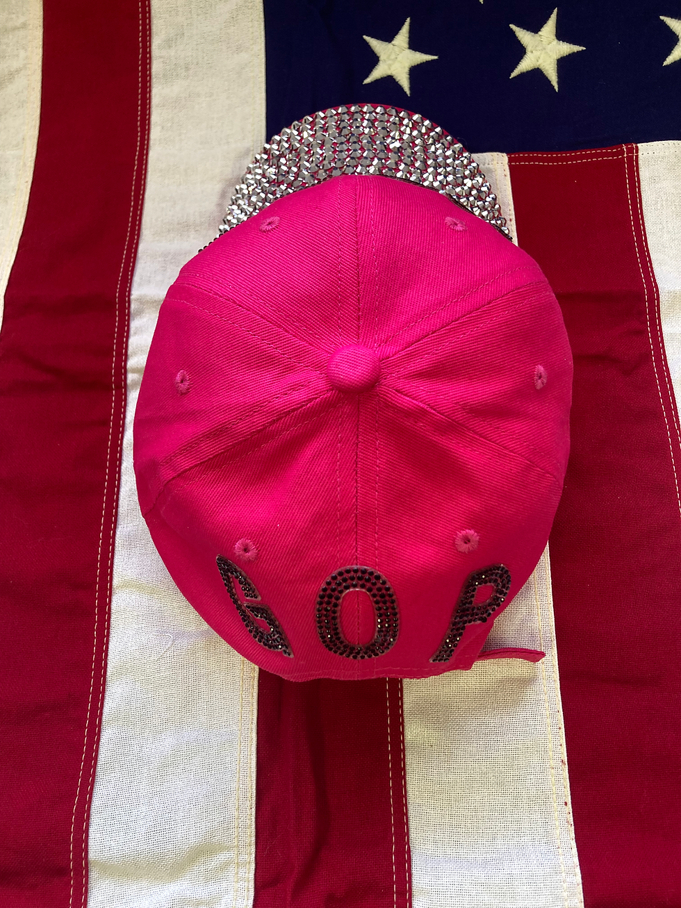 Thumbnail: VOTE GOP - Silver Rhinestone Pink Canvas