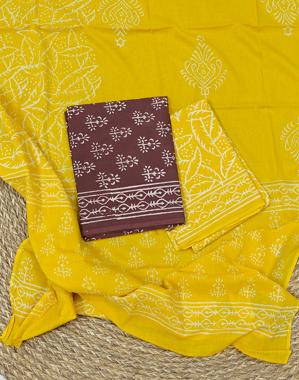 Cotton block printed salwar suits