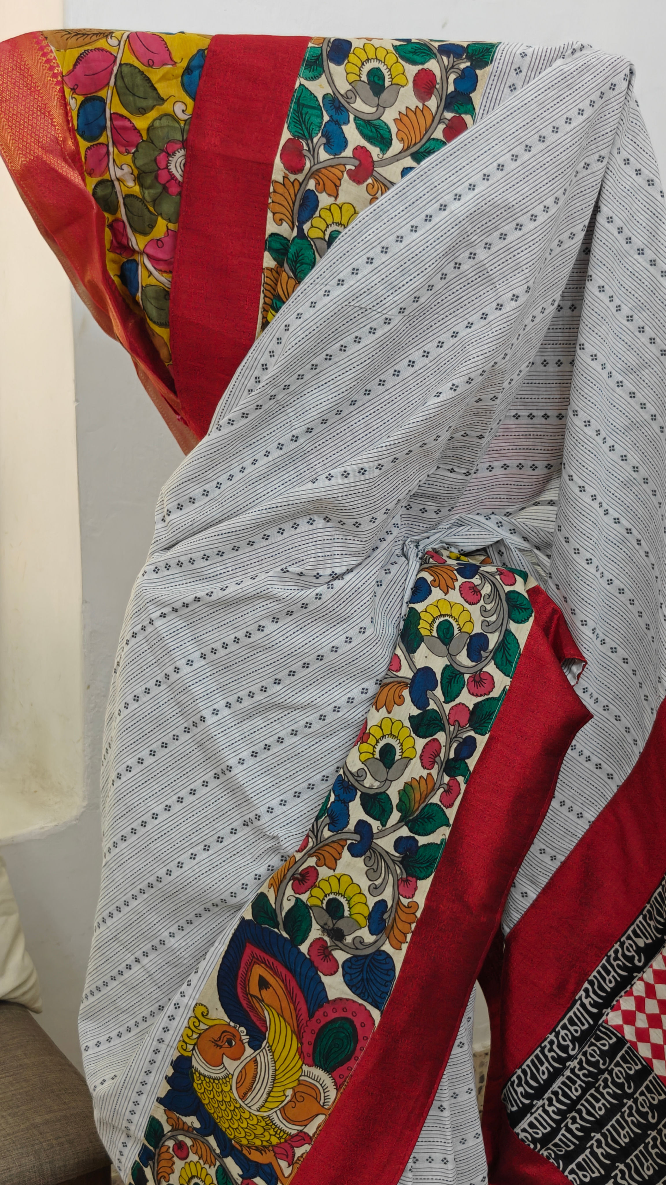 Swetha | Hand painted Kalamkari saree