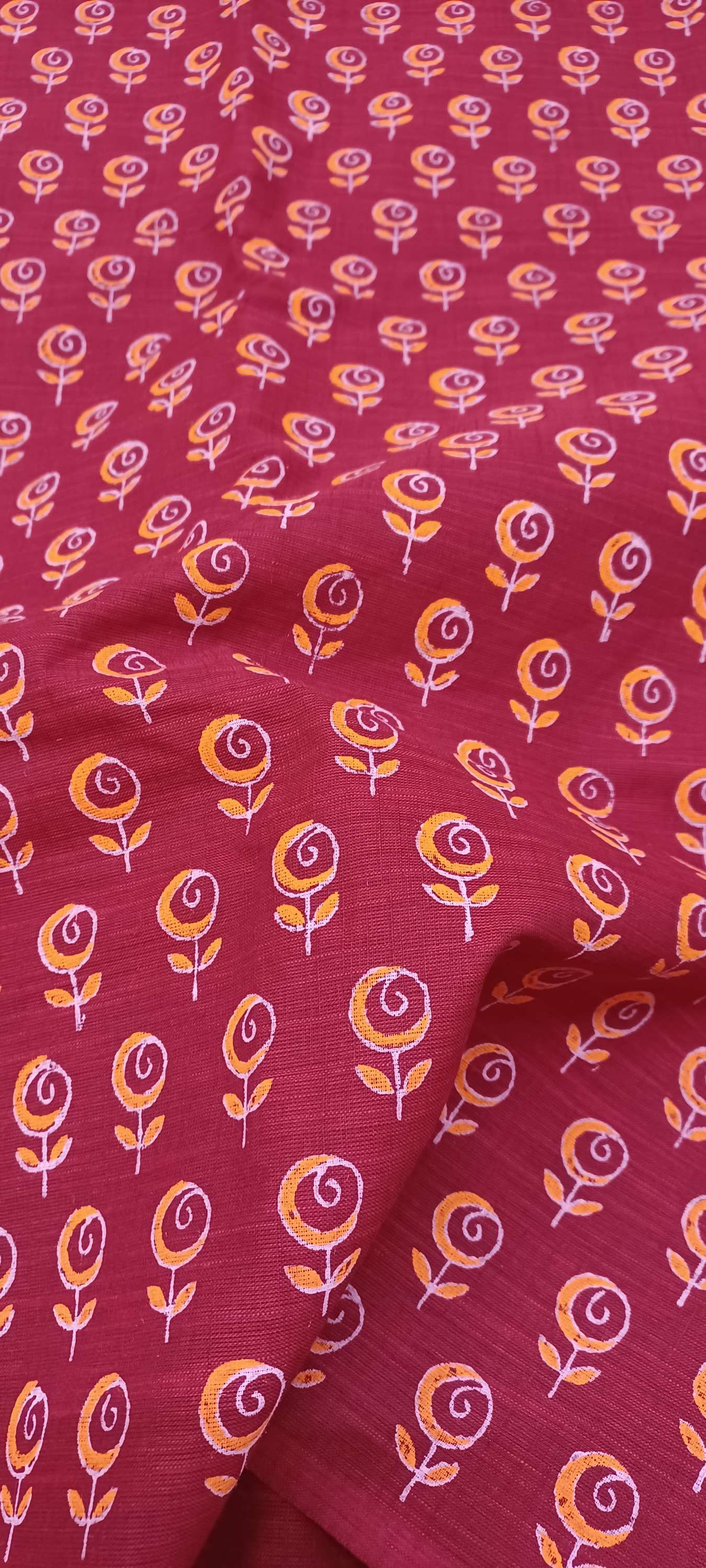 Cotron fabric with floral prints