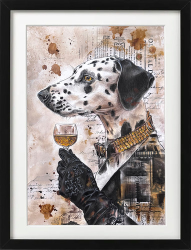 Canvas Painting Dalmatian Fan Painting City Sophisticate Acrylic