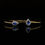 Thumbnail: Pear Cut Tanzanite Diamond Halo Toi et Moi Bangle in Yellow Gold