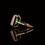 Thumbnail: Emerald Cut Green Moldavite Bezel Set Cocktail Ring in Rose Gold