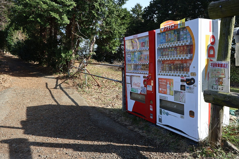 自動販売機登場。この山は飲み物にも困りません。