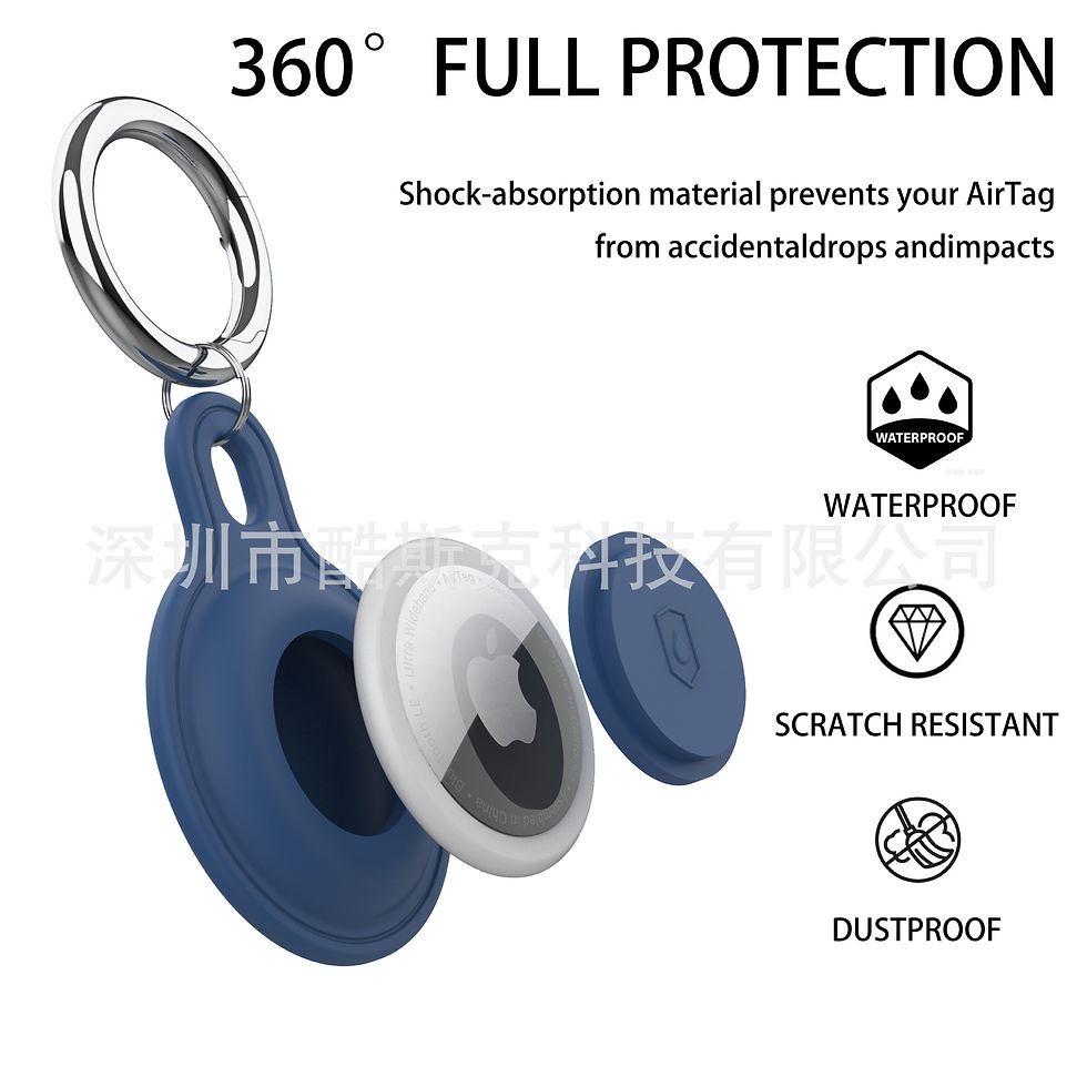 Thumbnail: Silicone Protective Case for AirTag Keychain Tracker