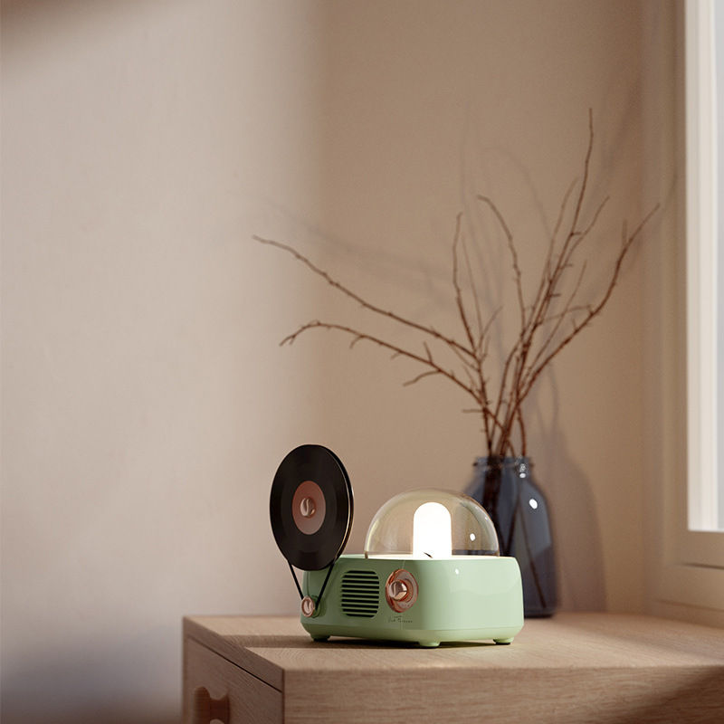 Thumbnail: Vintage Wireless Bluetooth Mini Speaker with Night Light