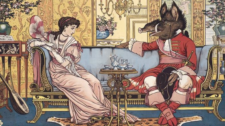 La Belle et la Bête par Walter Crane