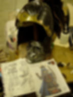 Baron helmet in progress at Renegade