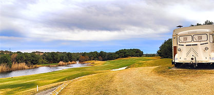 Udsigt over hul 18 på Las Colinas Spanien