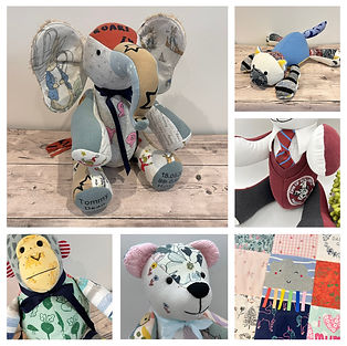 Heidi-Lou Handmade Keepsakes creates a range of Bears, Animals, Blankets and Cushions from sentimental clothing