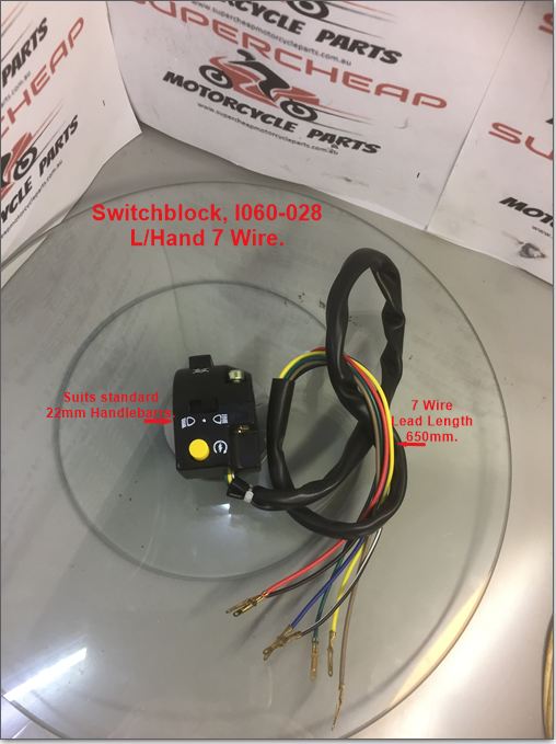 Switchblock, Left Hand for ATVs, Dirt Bikes, Kill switch,Lights, Start button