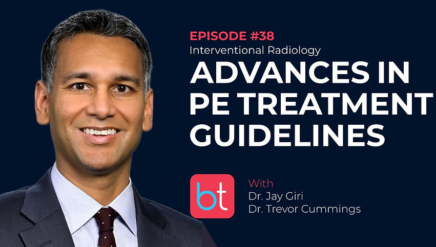 Interventional Radiology: Advances in PE Treatment Guidelines with Dr. Jay Giri, Dr. Trevor Cummings, Dr. Michael Barraza on the BackTable Cardiology Podcast