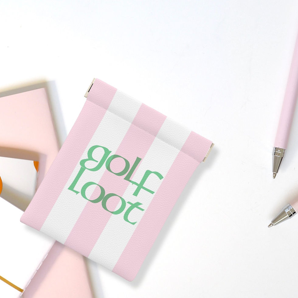 Golf Loot Coin Purse in Faux Leather