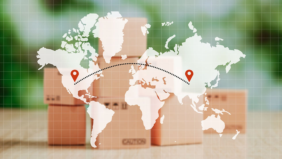 Mapa de envios internacionales