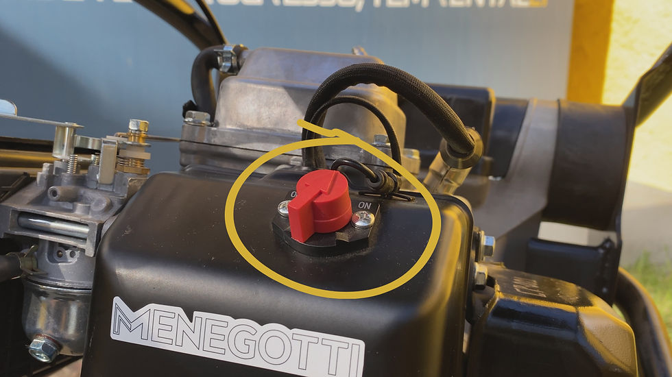 Gire a chave de acionamento para "ON";