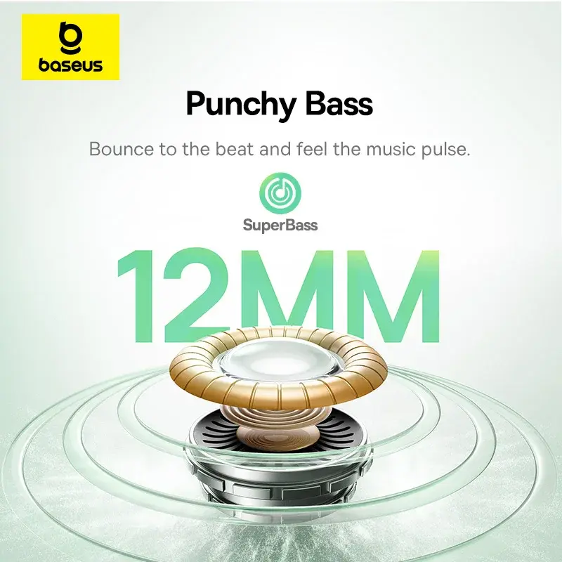 Miniatura: Baseus Bass EP10 NC -43dB Noise Cancelling ANC True Wireless Earbuds Bluetooth 6