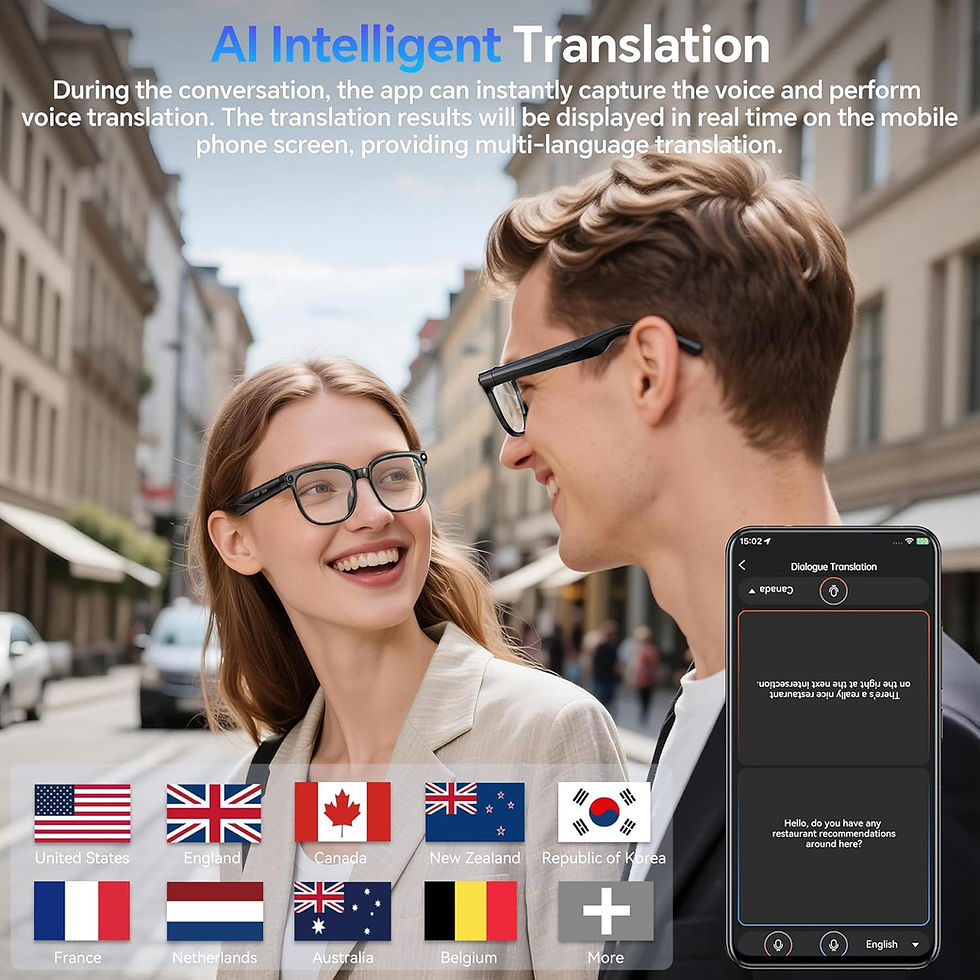 Miniatura: 2026 New Smart AI Glasses 1080P HD Video Record Camera ChatGPT Bluetooth Call 32