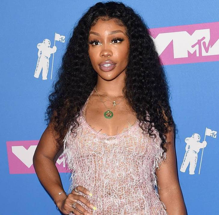 SZA at the MTV music video awards