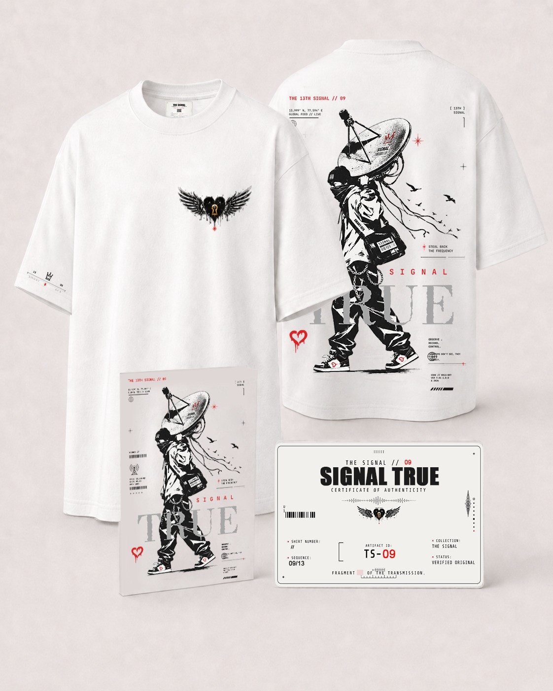 THE 13TH SIGNAL // 09 SIGNAL TRUE — maglietta Smart GFX