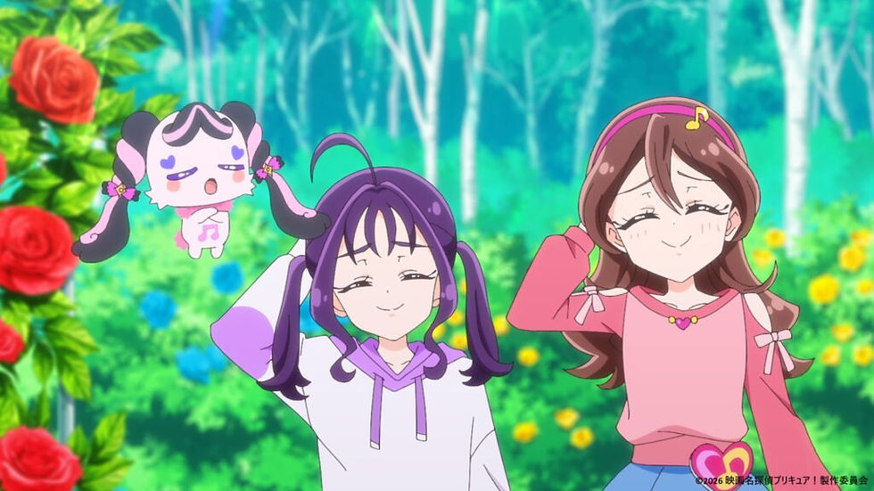 Cure Idol, Cure Wink und Cure Kyun-Kyun im Garten von Karin