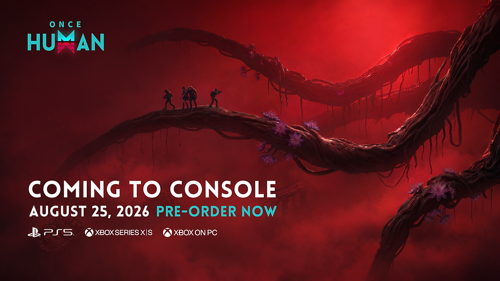 Once Human startet am 25. August 2026 auf PS5 und Xbox – offizielles Key Art