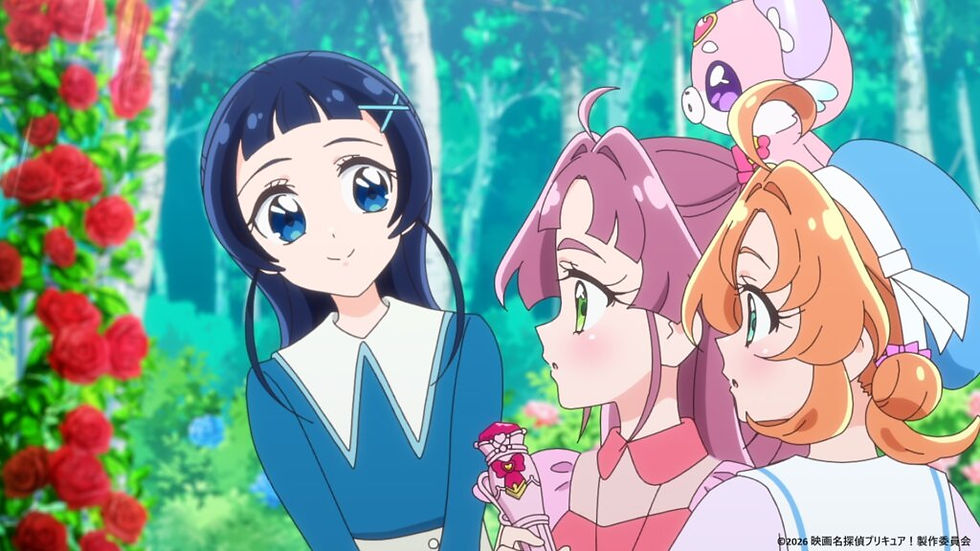 Pochitan mit Purirun und Meroron im Detective-Precure-Film