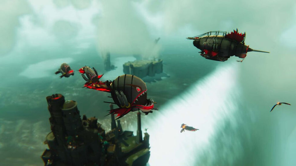 Verne-Bannerless-Flotte über dem Ursee in Bulwark Falconeer Chronicles