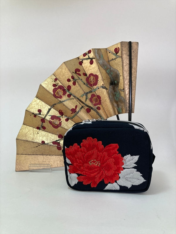 Thumbnail: Black Red peony/Pouch