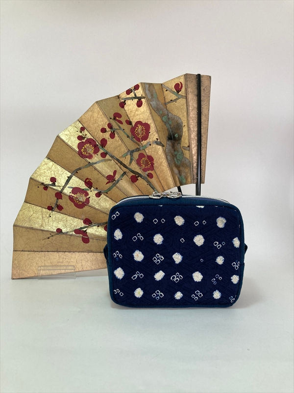 Thumbnail: Navy Shibori dots/Pouch