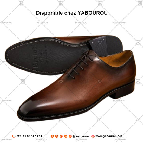 SOULIER RICHELIEU EN CUIR PATINÉ BRUN - BERLUTI