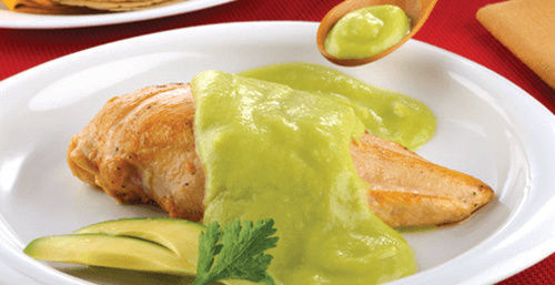 Chicken in avocado sauce