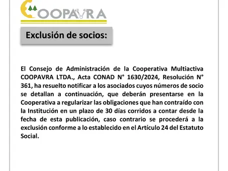 Exclusión de socios