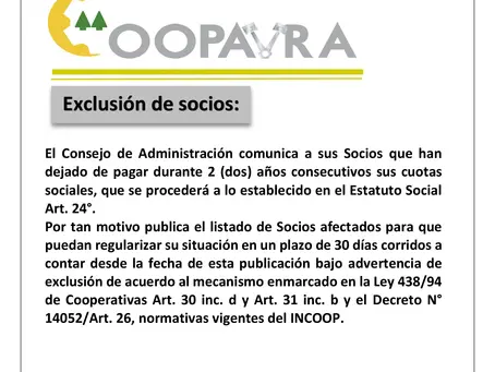 Exclusión de socios