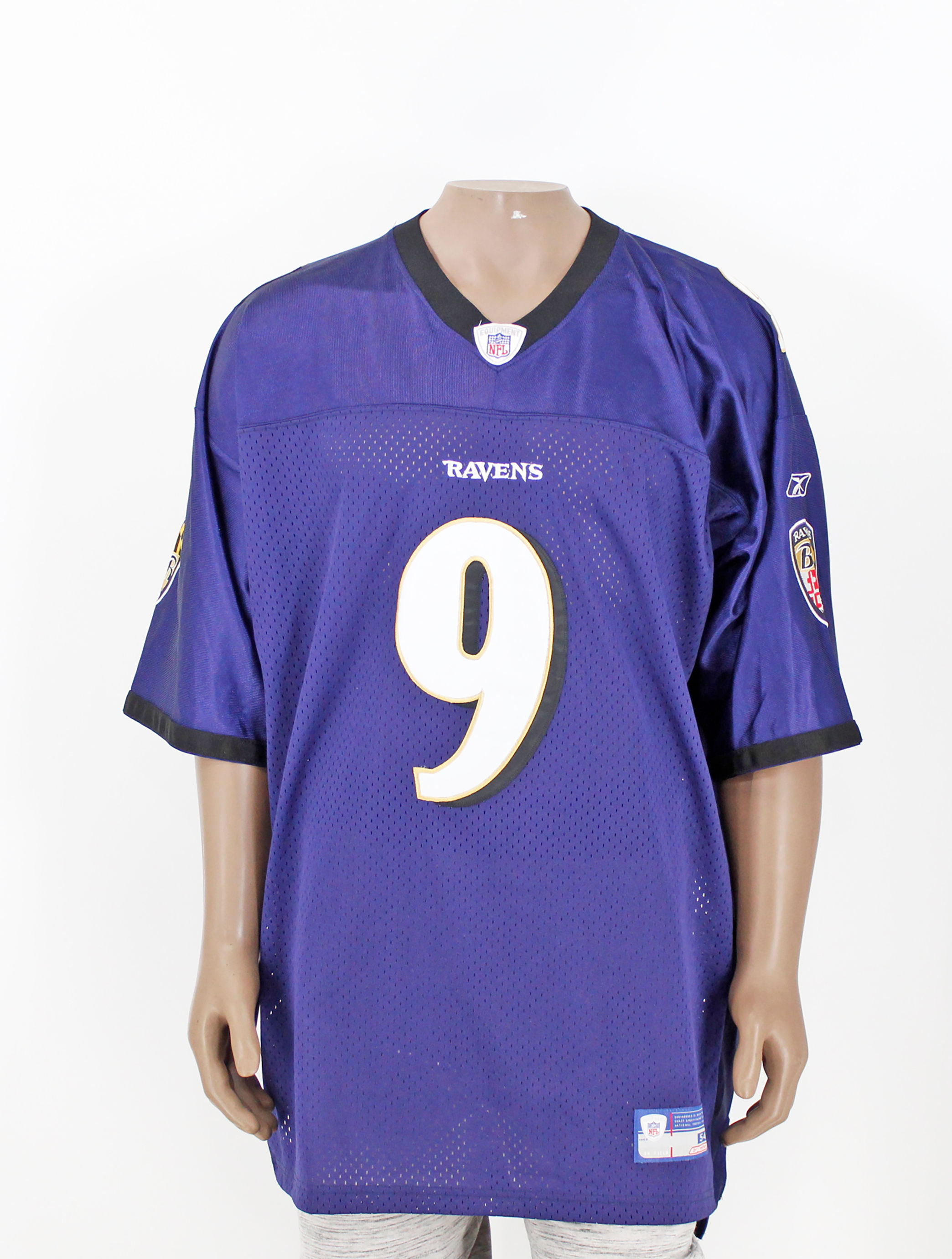 REEBOK BALTIMORE RAVENS STEVE MCNAIR #9 MEN’S FOOTBALL JERSEY: Size 54