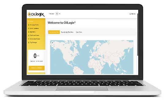 Screenshot of OilLogix Dashboard Map Locations