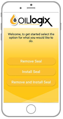 Screenshot of Phone with Oillogix app