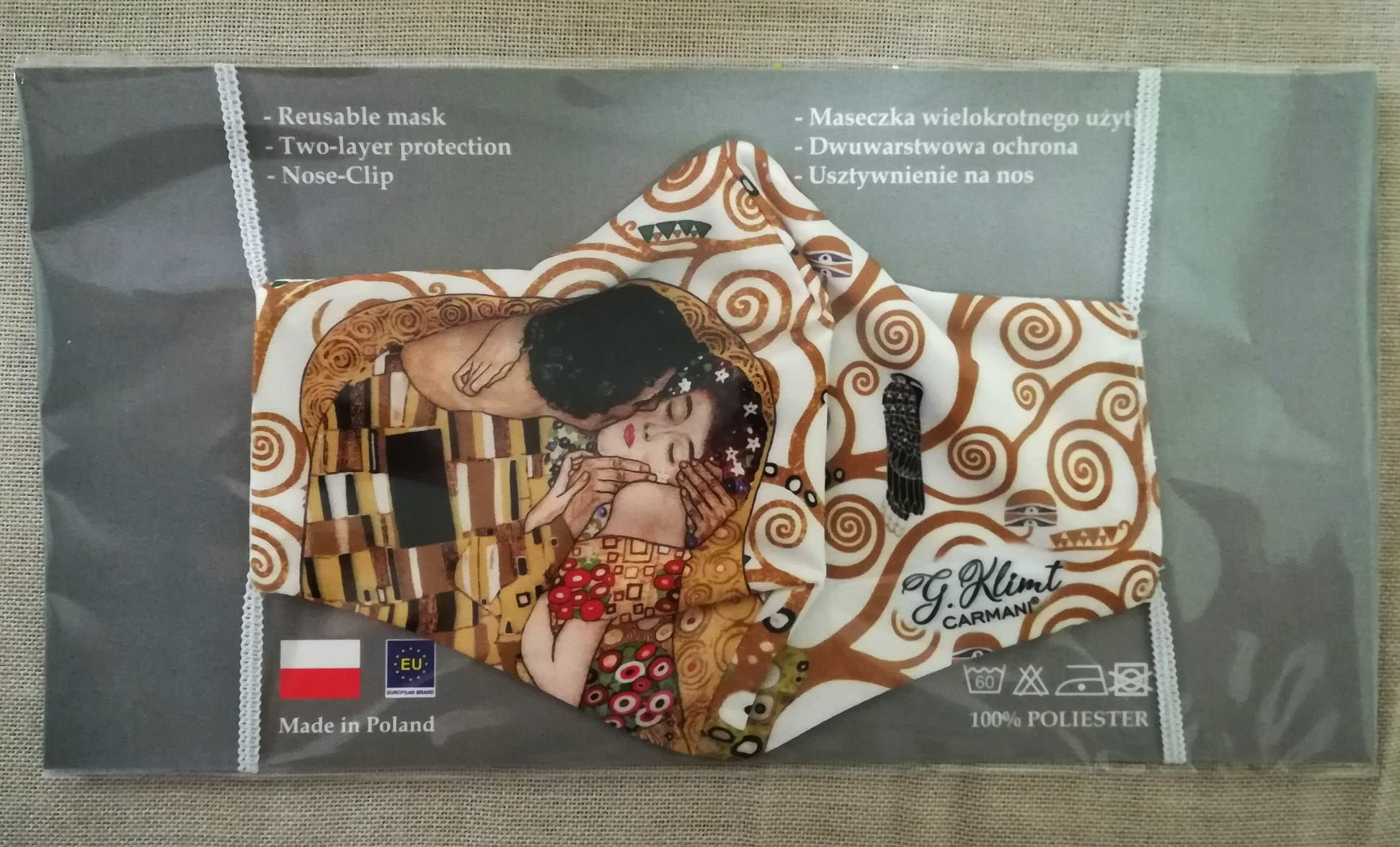 Mascherina Carmani "Il bacio" - Klimt