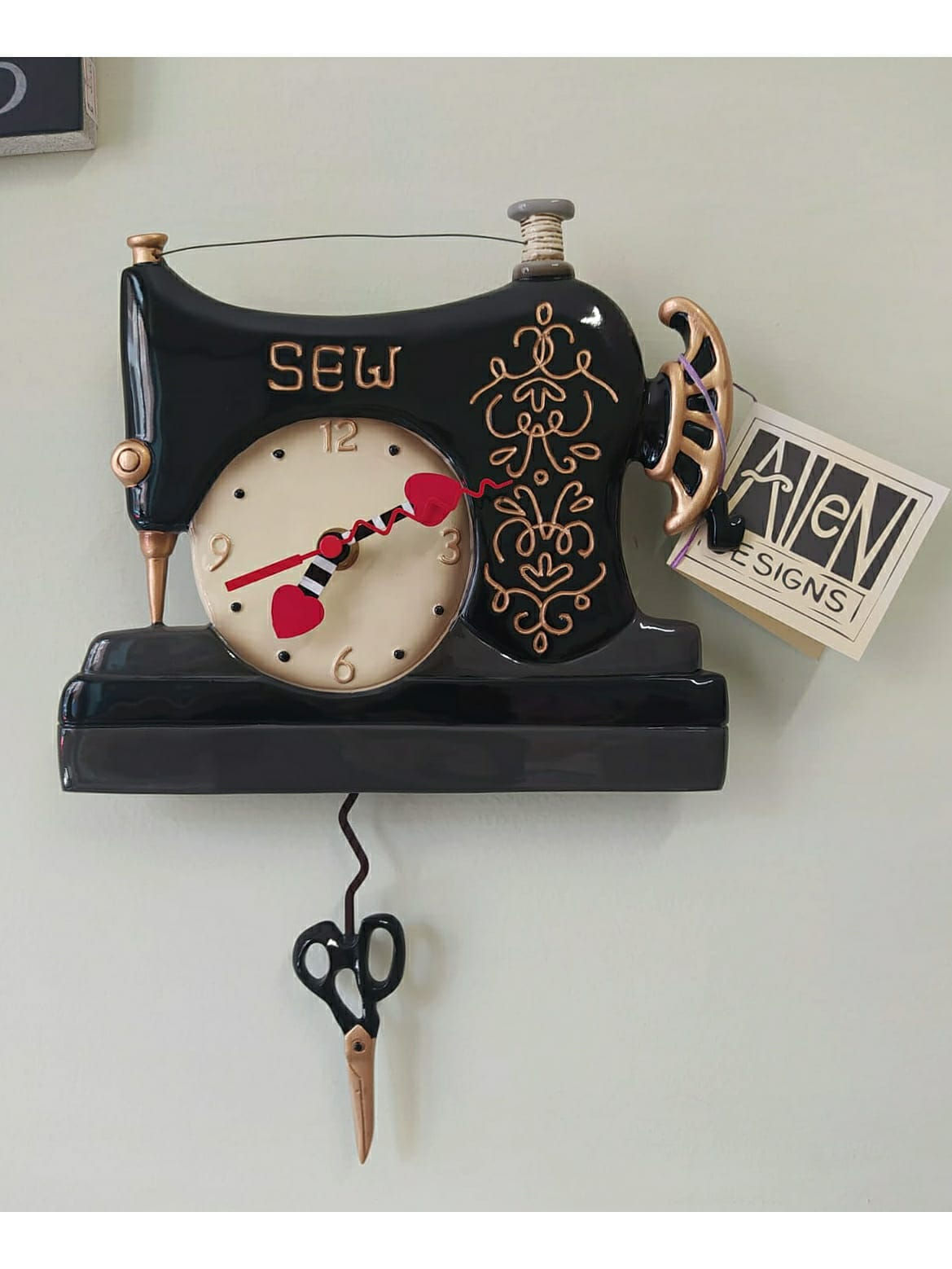 Orologio da parete "Macchina da cucire" - Allen Designs