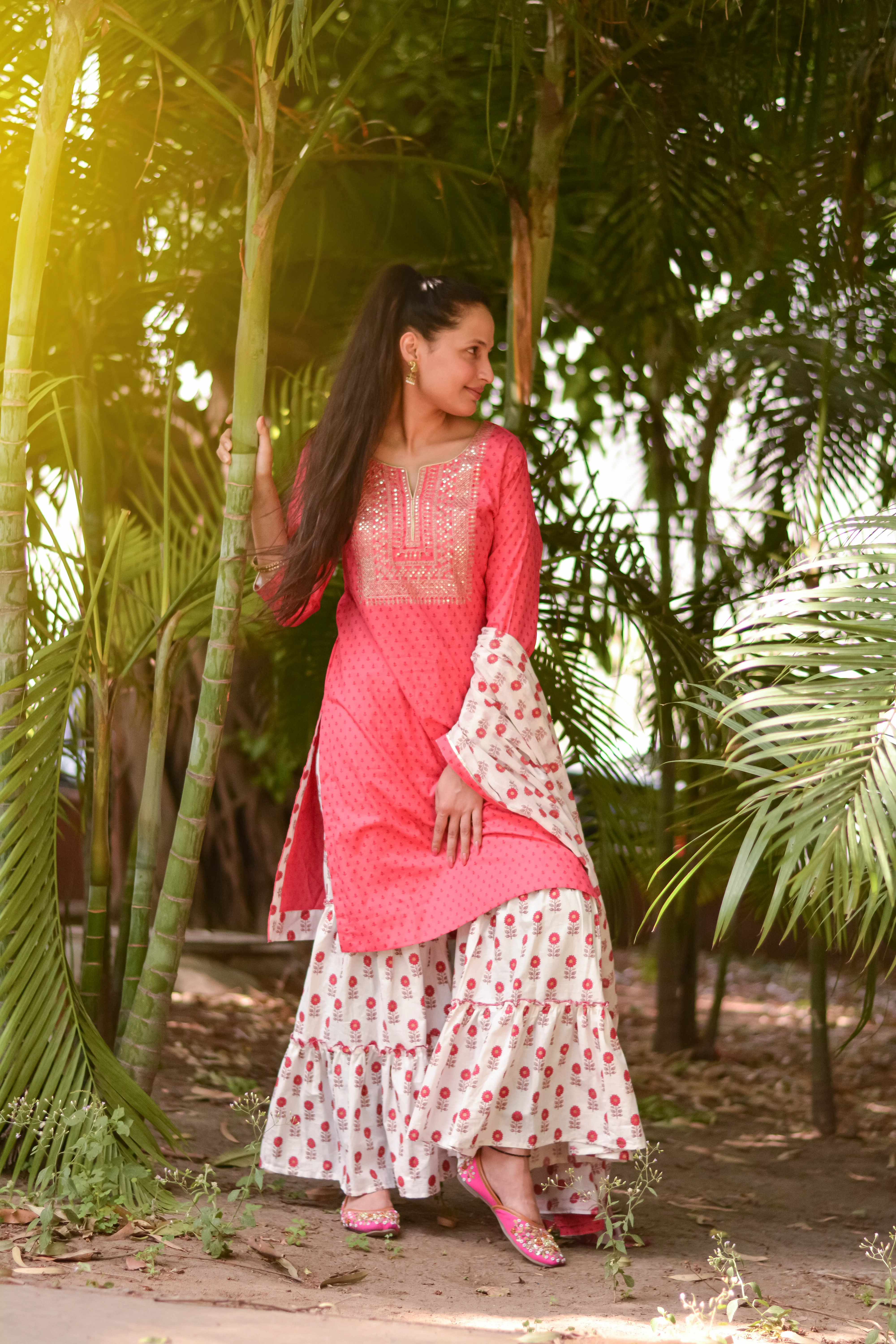 Blossom Pink Sharara Suit - MA0001