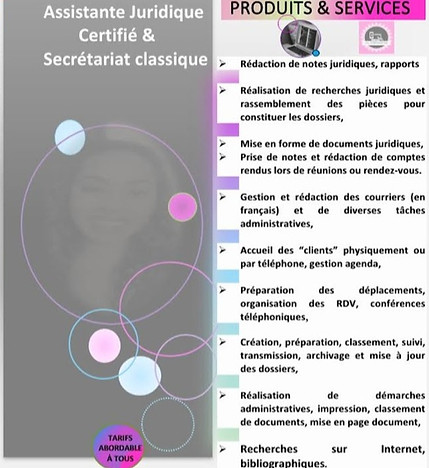 Plus d'information concernats mes services.