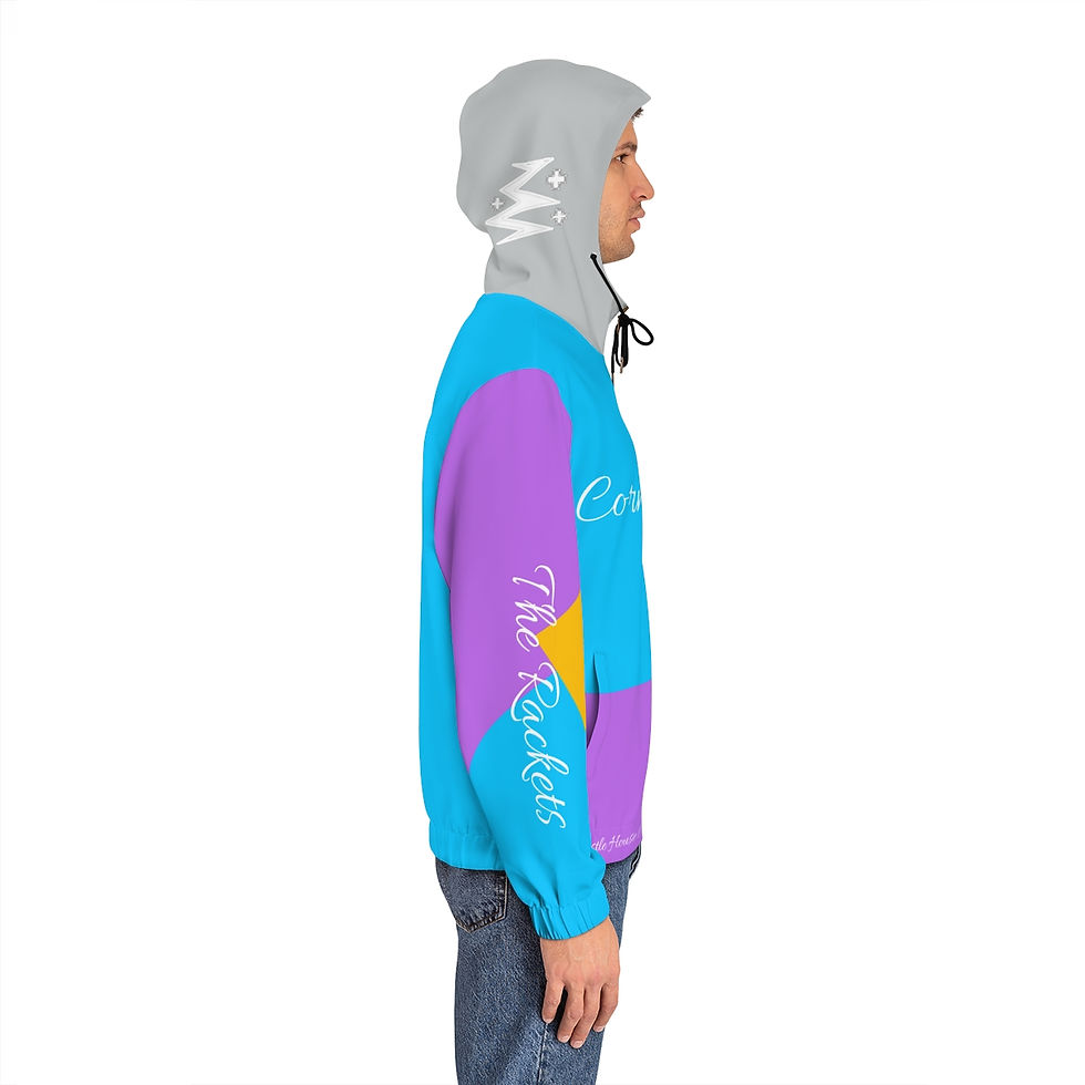 Thumbnail:  H2H Color Block Corner Cloth Full-Zip Hoodie (AOP)